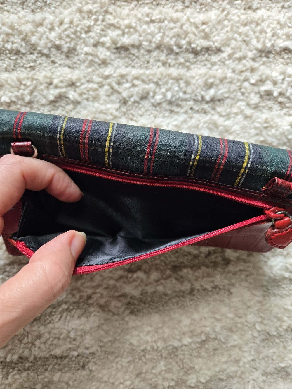 Brighton Red Plaid Bow Wallet - Picture 7 of 12